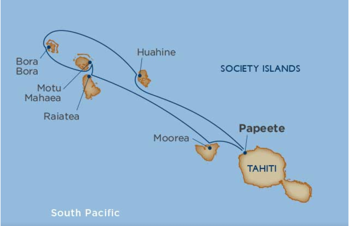 french polynesia sailing route map