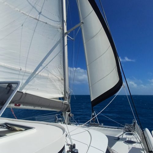 View from a yacht deck in French Polynesia